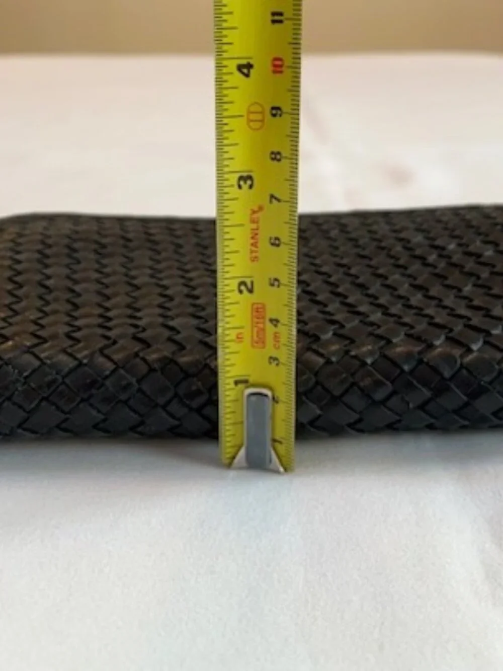 VIOLA CASTELLANI | Black Handwoven Italian Leather Wallet Wristlet Clutch-EUC